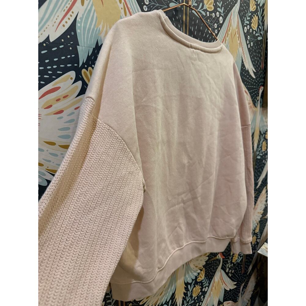 Pilcro Mixed Rib Sweatshirt, - Picture 7 of 8